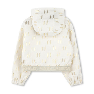 Karl Lagerfeld Cardigan  capuche blanc cru