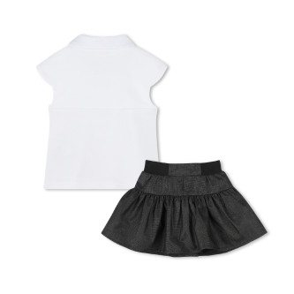 Karl Lagerfeld T-shirt and skirt set white, navy