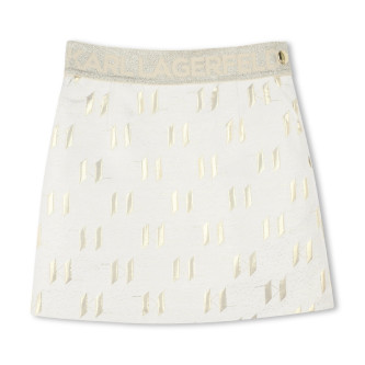 Karl Lagerfeld Ecru white jacquard skirt