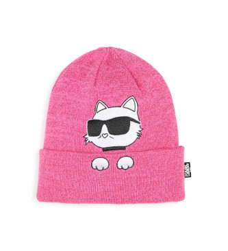 Karl Lagerfeld Set cappello + sciarpa rosa