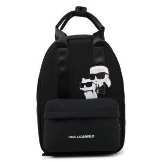 Karl Lagerfeld Mochila com bolso preto