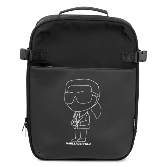 Karl Lagerfeld Schwarzer bedruckter Rucksack