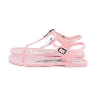 Karl Lagerfeld Sandlias de gelatina cor-de-rosa