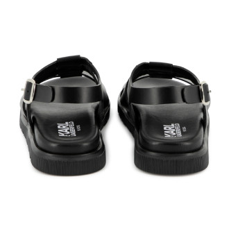 Karl Lagerfeld Zwarte leren sandalen