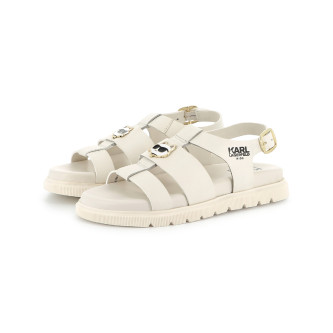 Karl Lagerfeld Sandales en cuir beige