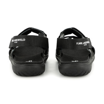 Karl Lagerfeld Schwarze Ledersandalen