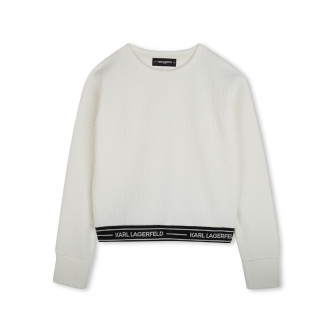 Karl Lagerfeld Felpa jacquard bianca