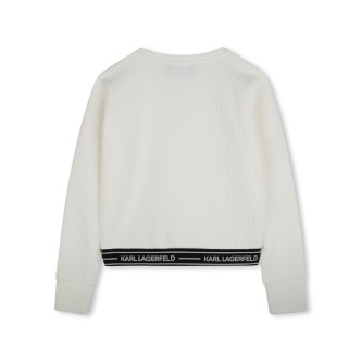 Karl Lagerfeld Felpa jacquard bianca