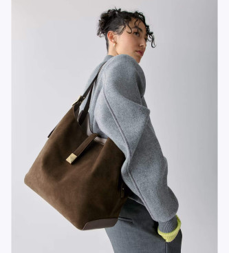 Kate Spade Axelremsvska i brunt lder
