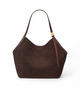 Kate Spade Bordo rjava usnjena torba Deco Tulip