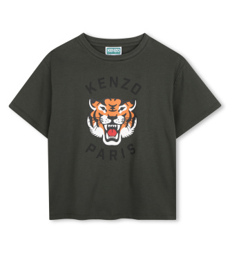 Kenzo Kids Camiseta Tiger verde