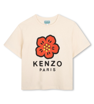 Kenzo Kids Camiseta Flower beige