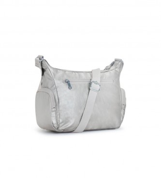 Kipling Gabbie S shoulder bag silver grey - 29x22x16.5cm