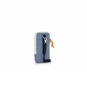 Kipling Clark mobile phone shoulder bag blue, grey-9.5x18x2.5cm