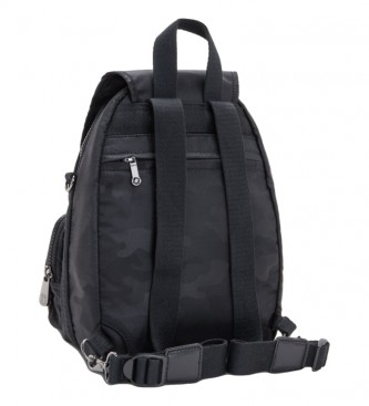 Kipling Firefly Up Be Un Black Camo Embossed