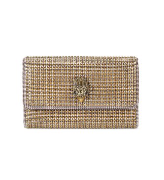 Kurt Geiger Pochette Kensington marrone e oro