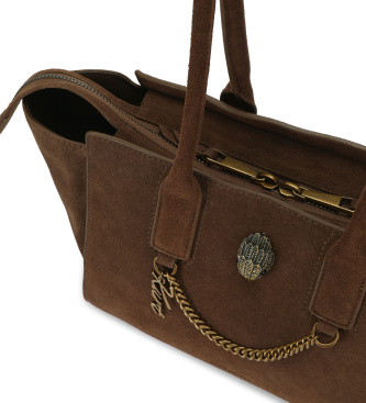 Kurt Geiger Brun ruskindsshoppertaske Sloane