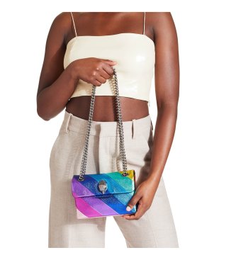 Kurt Geiger Mini borsa a tracolla Kensington in camoscio multicolore