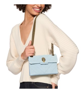 Kurt Geiger Turquoise su�de Mini Kensington schoudertas
