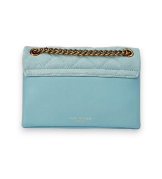 Kurt Geiger Turquoise su�de Mini Kensington schoudertas