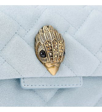 Kurt Geiger Turquoise su�de Mini Kensington schoudertas