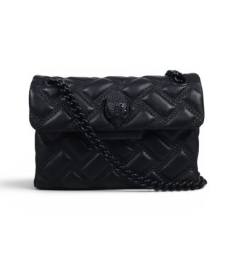 Kurt Geiger Mala de couro Mini Kensington preta