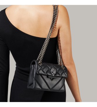 Kurt Geiger Mala de couro Mini Kensington preta
