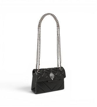 Kurt Geiger Mala de couro Mini Kensington preta