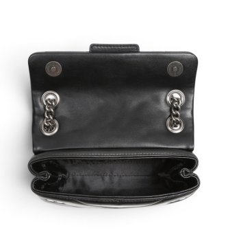 Kurt Geiger Mala de couro Mini Kensington preta