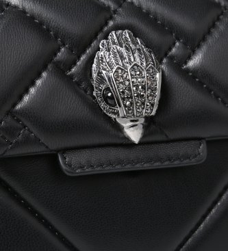 Kurt Geiger Mala de couro Mini Kensington preta