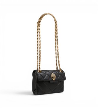 Kurt Geiger Mala de couro Mini Kensington preta
