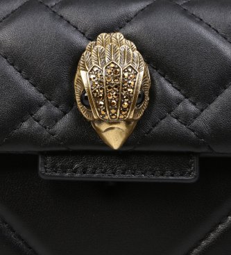 Kurt Geiger Mala de couro Mini Kensington preta