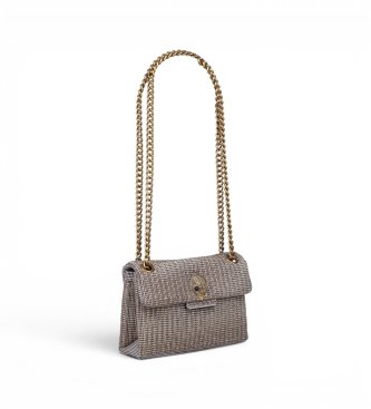 Kurt Geiger Mini Kensington beige canvas tas