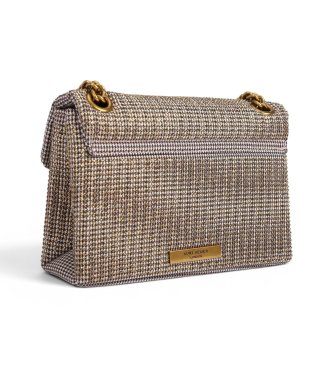 Kurt Geiger Mini Kensington beige canvas tas