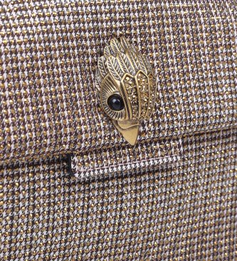 Kurt Geiger Mini Kensington beige canvas tas