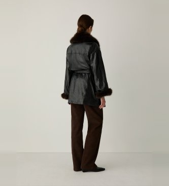 LAAGAM Manteau court Oriane noir