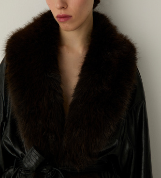LAAGAM Manteau court Oriane noir