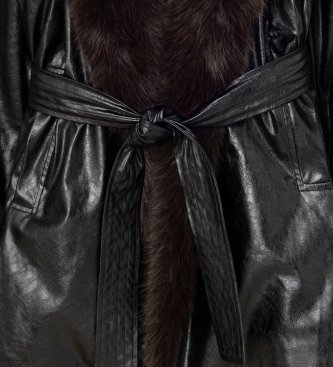 LAAGAM Manteau court Oriane noir