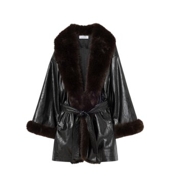 LAAGAM Manteau court Oriane noir