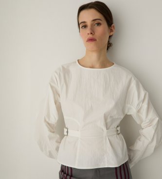 LAAGAM Blouse Jaxe à manches longues blanc cassé