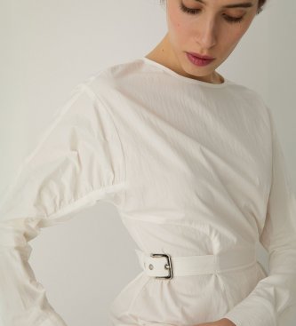 LAAGAM Blouse Jaxe à manches longues blanc cassé