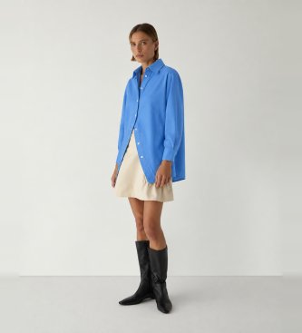 LAAGAM Chemise No Boyfriend bleue