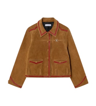 LAAGAM Veste Aveline en daim marron