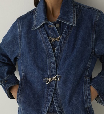 LAAGAM Veste Faye en jean bleu