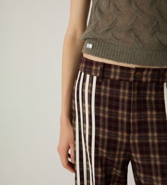 LAAGAM Calça de xadrez Zion marrom