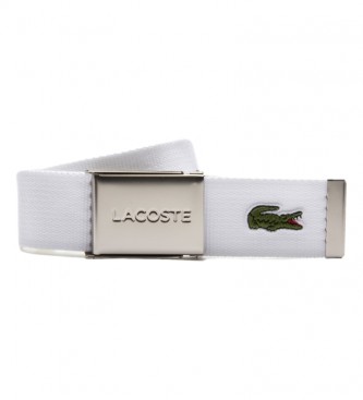 Lacoste Belt 40 Woven Strap In Kit white