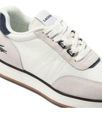 Lacoste L-Spin trainers in white fabric