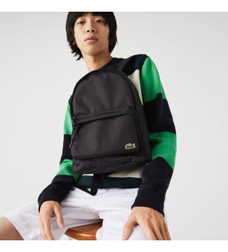 Lacoste Small Backpack Neocroc Canvas black -25x34x10,5cm-. 