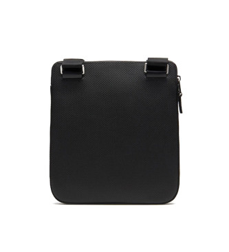 Lacoste Chantaco leather shoulder bag black