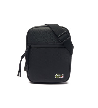 Lacoste Small flat shoulder bag LCST black
